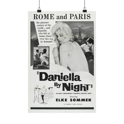 DANIELLA BY NIGHT 1961 - Paper Movie Poster 12″ x 18″ Matte - The Sticker Space