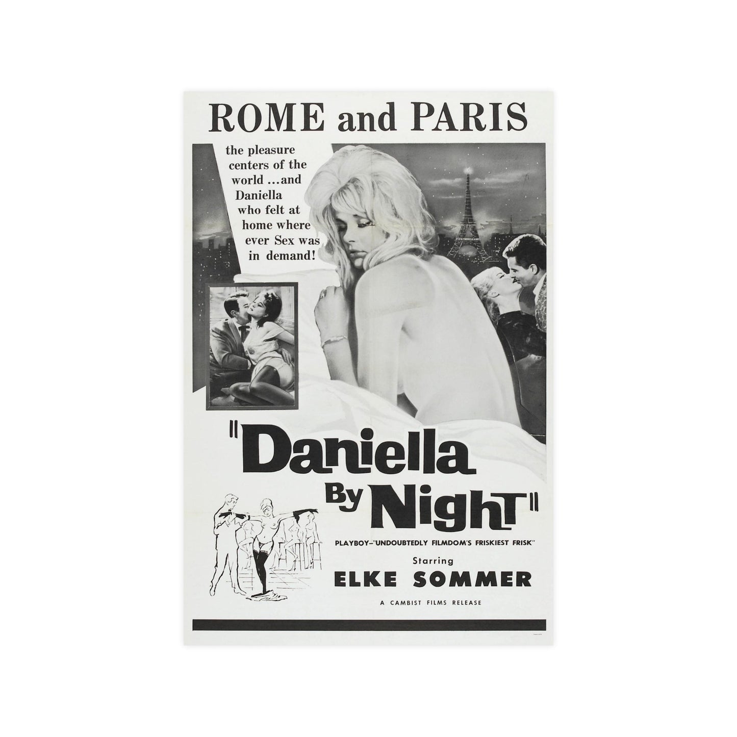 DANIELLA BY NIGHT 1961 - Paper Movie Poster-12″ x 18″ (Vertical)-The Sticker Space