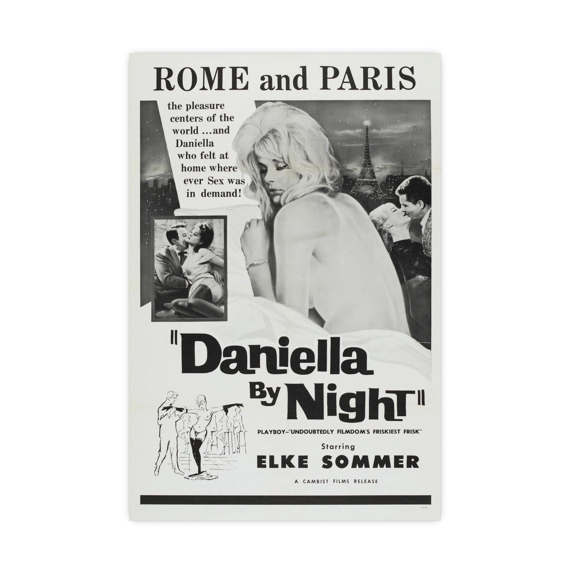 DANIELLA BY NIGHT 1961 - Paper Movie Poster-16″ x 24″ (Vertical)-The Sticker Space