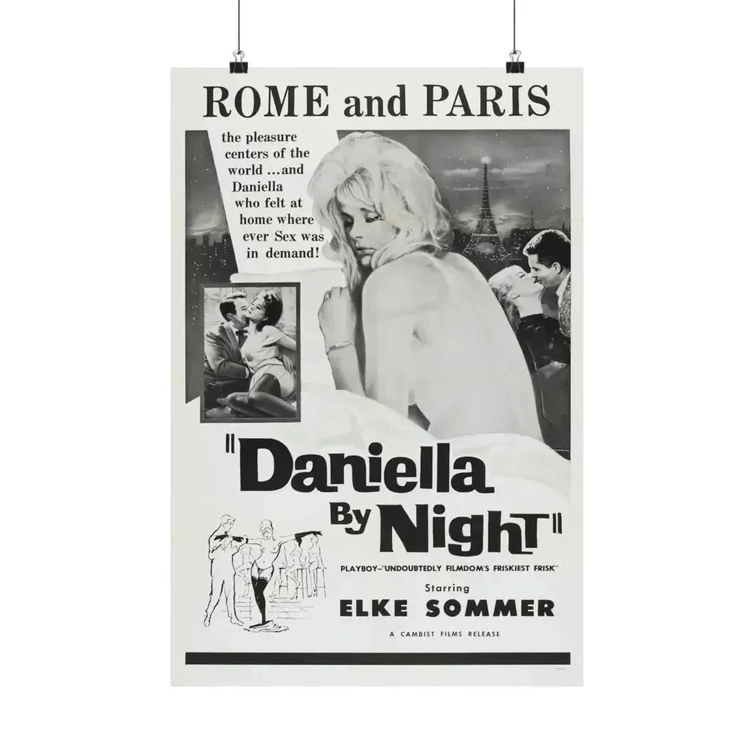 DANIELLA BY NIGHT 1961 - Paper Movie Poster - The Sticker Space