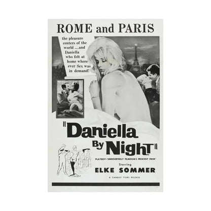 DANIELLA BY NIGHT 1961 - Paper Movie Poster - The Sticker Space