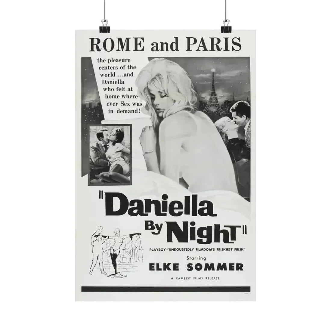 DANIELLA BY NIGHT 1961 - Paper Movie Poster - The Sticker Space