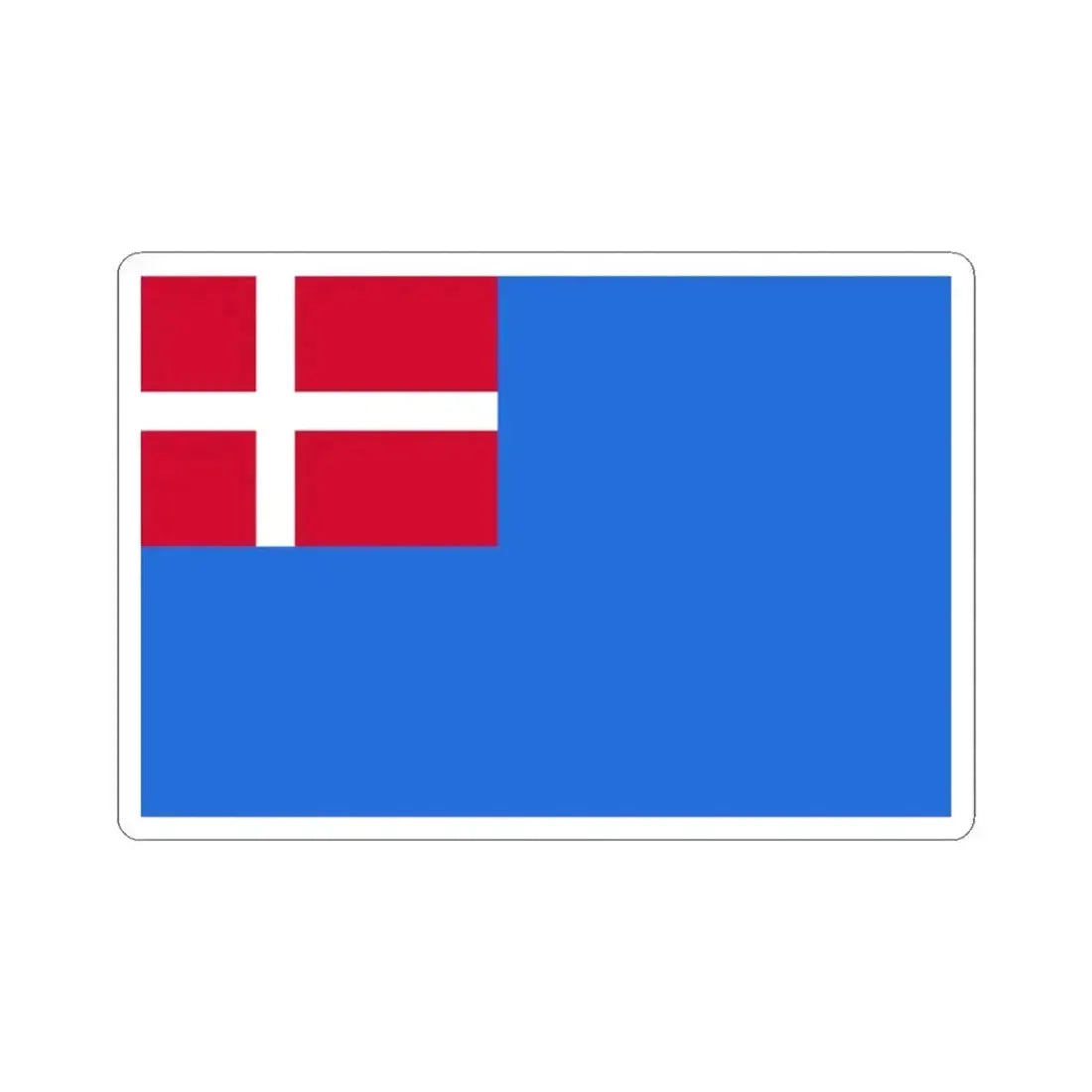 Danish blue ensign (Denmark) STICKER Vinyl Kiss-Cut Decal 3 Inch White - The Sticker Space