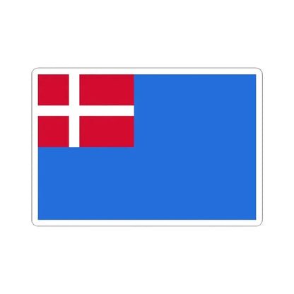 Danish blue ensign (Denmark) STICKER Vinyl Kiss-Cut Decal 4 Inch White - The Sticker Space