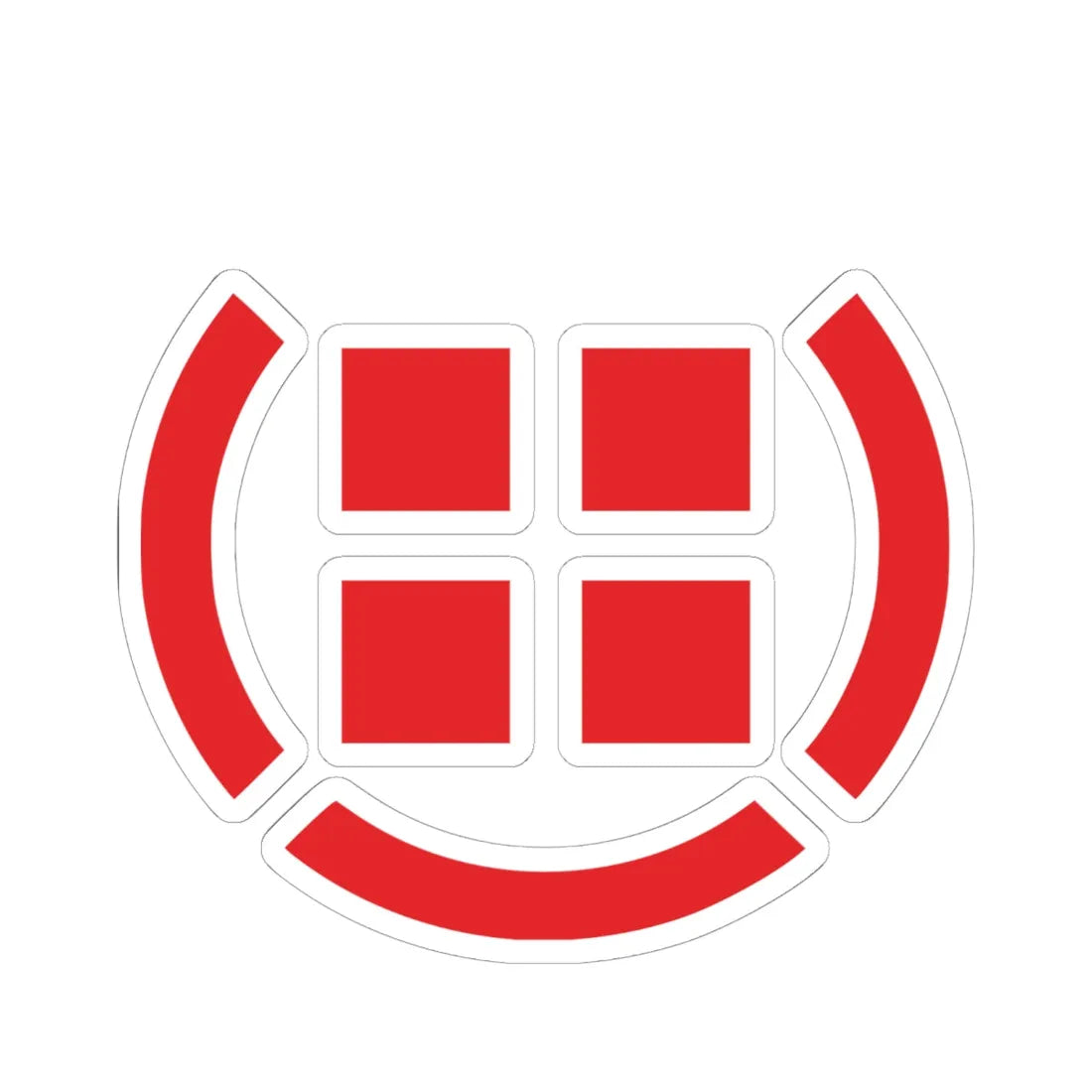 Danish Defence logo w-out crown (Denmark) (Coat of Arms) STICKER Vinyl Kiss-Cut Decal 6 Inch White - The Sticker Space