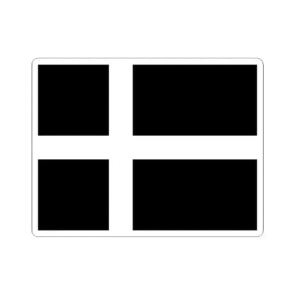 Danish flag of mourning (Denmark) STICKER Vinyl Kiss-Cut Decal 2 Inch White - The Sticker Space