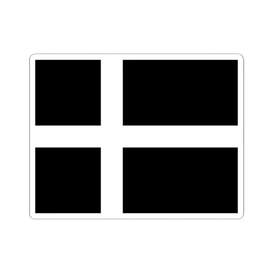 Danish flag of mourning (Denmark) STICKER Vinyl Kiss-Cut Decal 2 Inch White - The Sticker Space