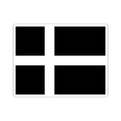 Danish flag of mourning (Denmark) STICKER Vinyl Kiss-Cut Decal 3 Inch White - The Sticker Space