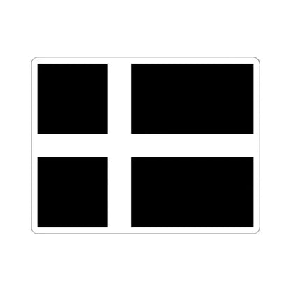 Danish flag of mourning (Denmark) STICKER Vinyl Kiss-Cut Decal 4 Inch White - The Sticker Space