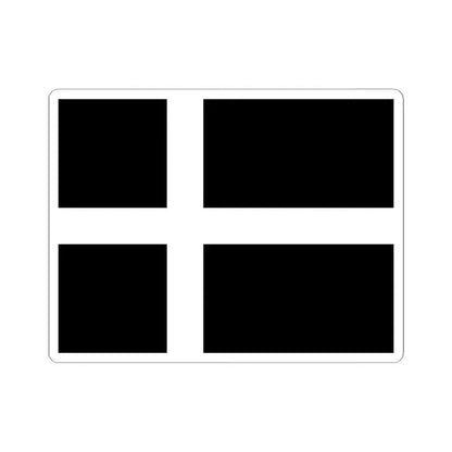 Danish flag of mourning (Denmark) STICKER Vinyl Kiss-Cut Decal 6 Inch White - The Sticker Space