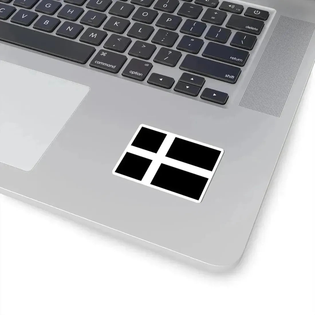 Danish flag of mourning (Denmark) STICKER Vinyl Kiss-Cut Decal - The Sticker Space