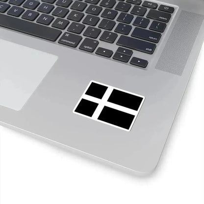 Danish flag of mourning (Denmark) STICKER Vinyl Kiss-Cut Decal - The Sticker Space