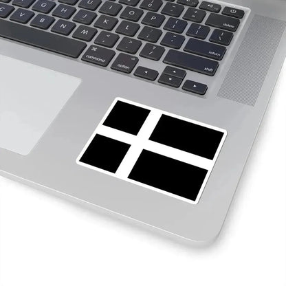 Danish flag of mourning (Denmark) STICKER Vinyl Kiss-Cut Decal - The Sticker Space