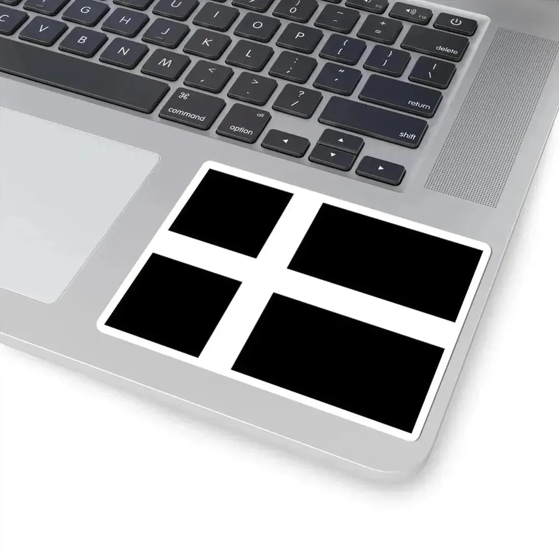 Danish flag of mourning (Denmark) STICKER Vinyl Kiss-Cut Decal - The Sticker Space