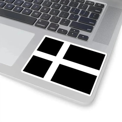 Danish flag of mourning (Denmark) STICKER Vinyl Kiss-Cut Decal - The Sticker Space