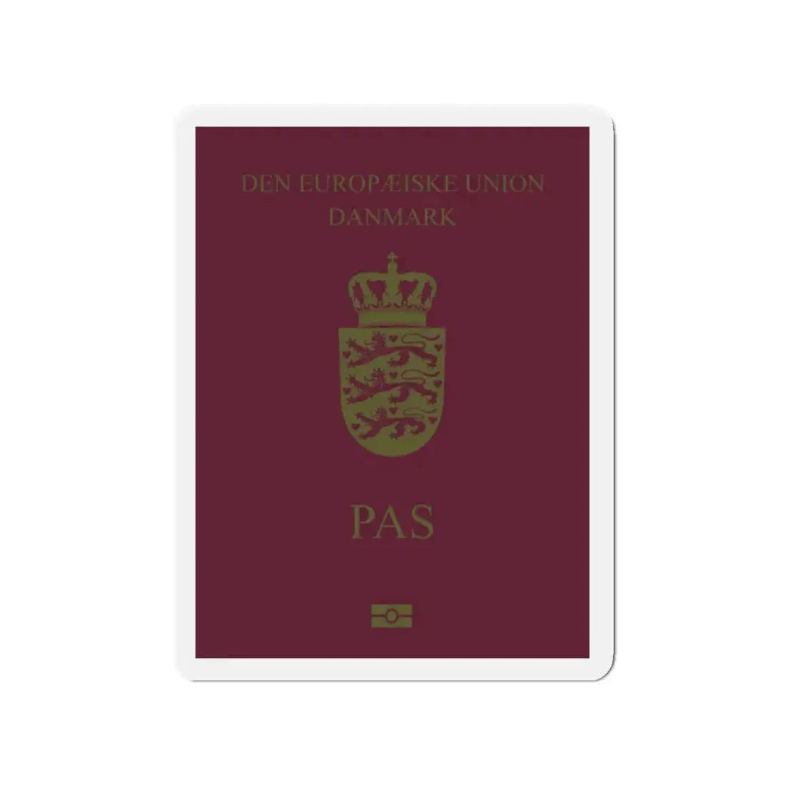 Danish Passport - Refrigerator Magnet 2 Inch - The Sticker Space