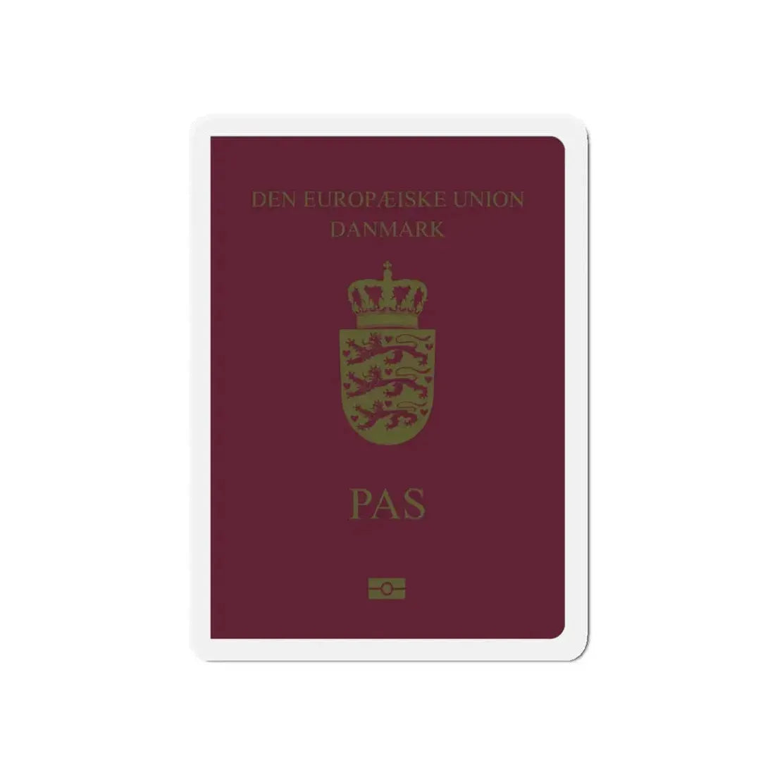 Danish Passport - Refrigerator Magnet 5 Inch - The Sticker Space