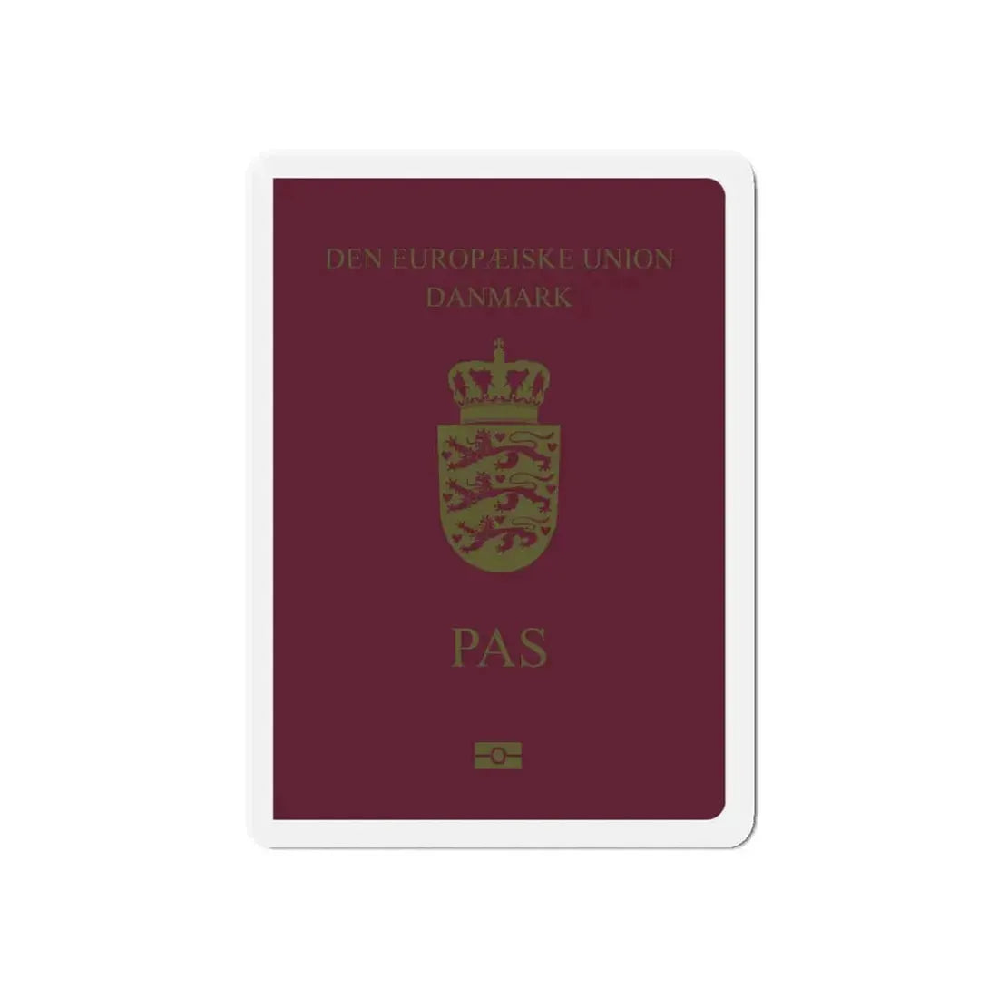 Danish Passport - Refrigerator Magnet 6 Inch - The Sticker Space