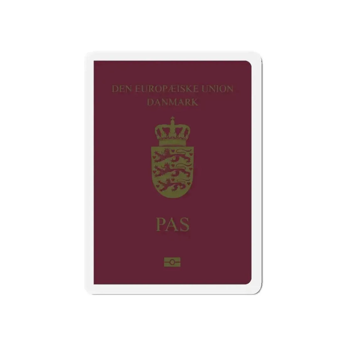 Danish Passport - Refrigerator Magnet - The Sticker Space