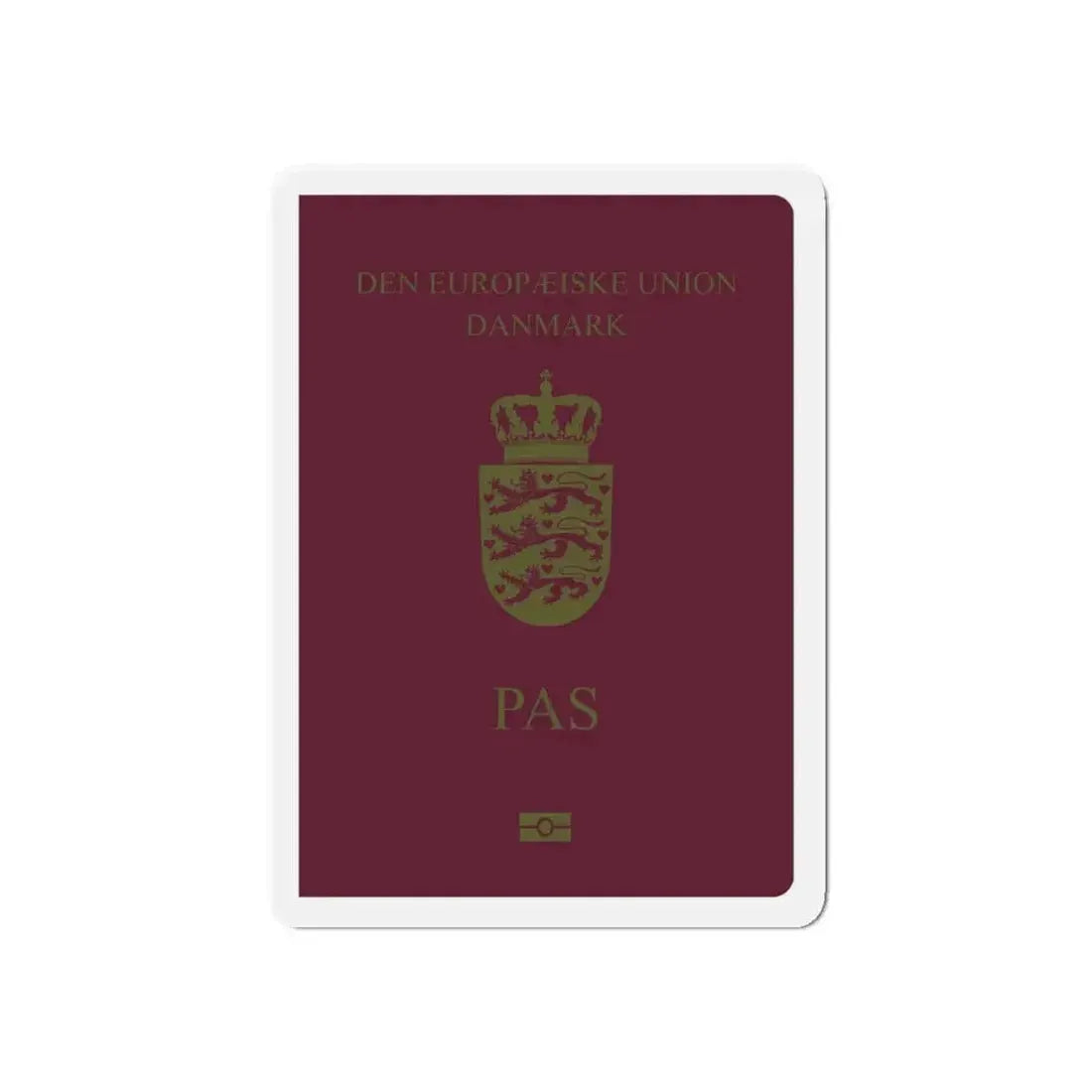 Danish Passport - Refrigerator Magnet - The Sticker Space