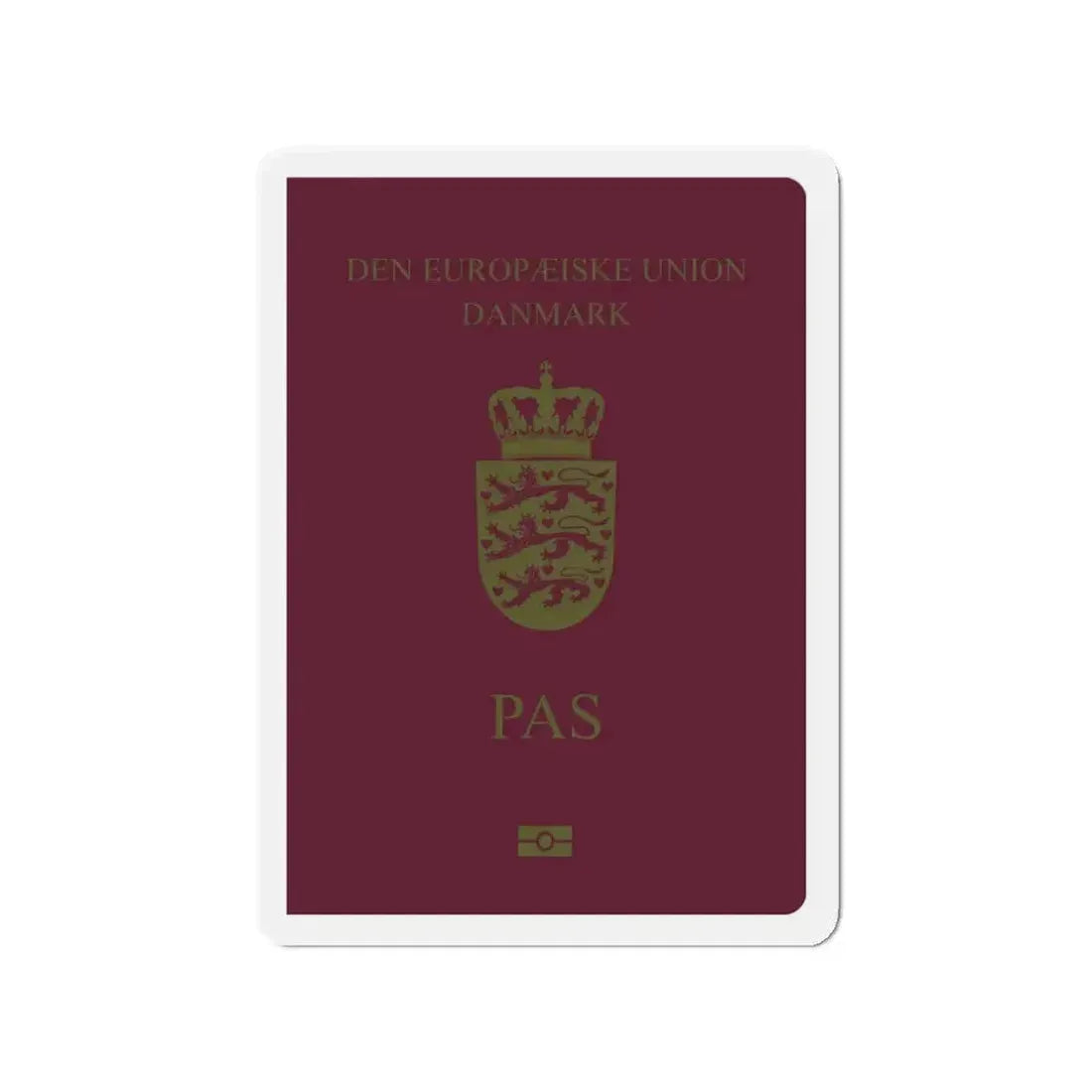 Danish Passport - Refrigerator Magnet - The Sticker Space
