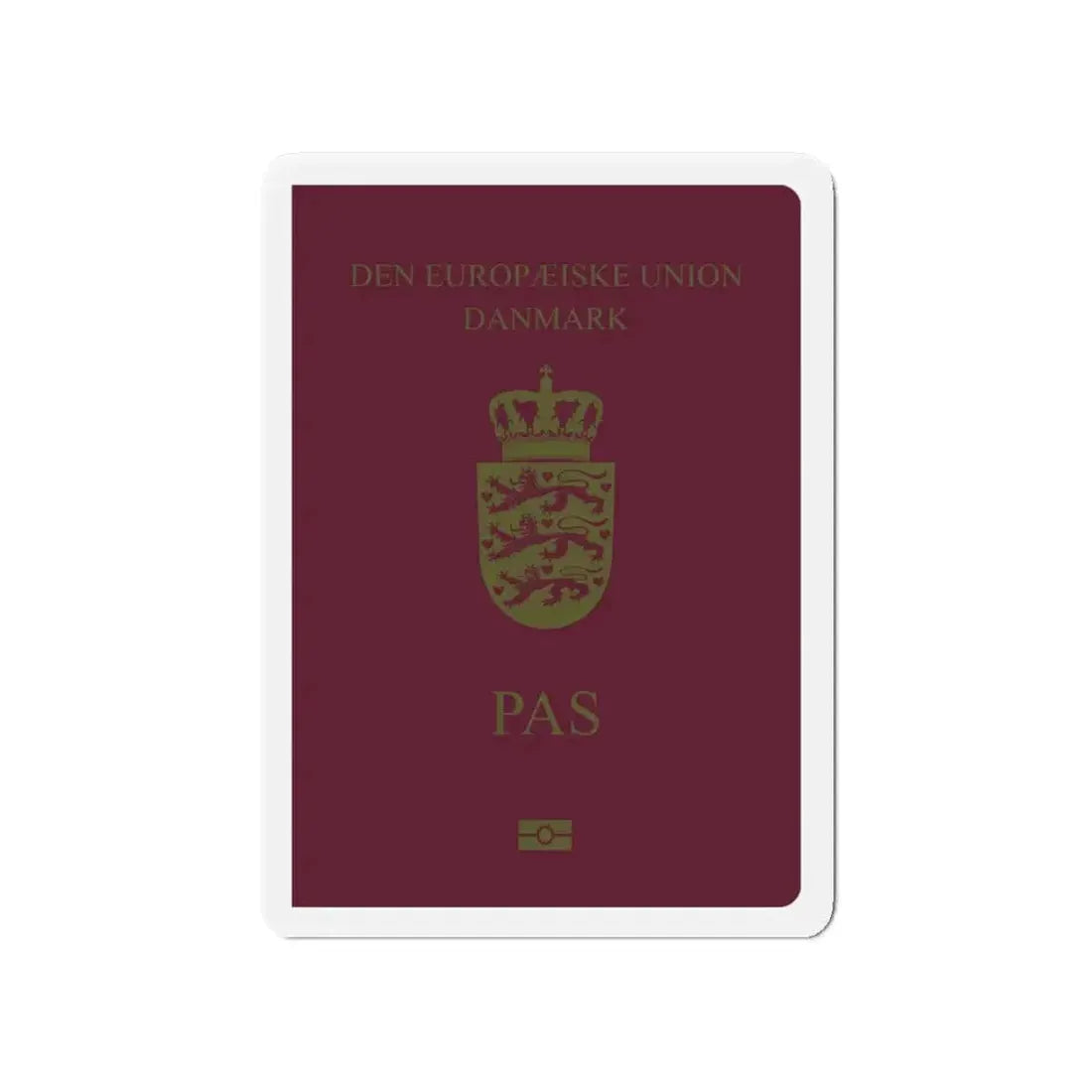 Danish Passport - Refrigerator Magnet - The Sticker Space