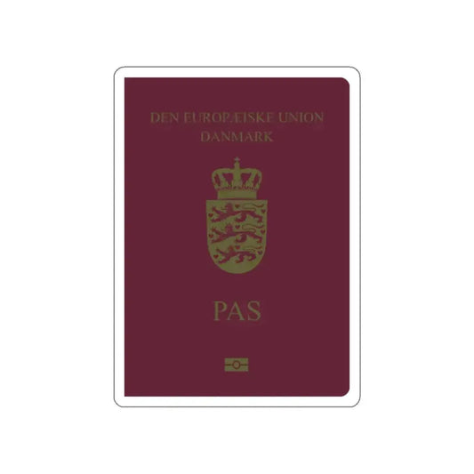 Danish Passport STICKER Vinyl Die-Cut Decal 2 Inch - The Sticker Space