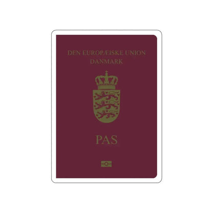 Danish Passport STICKER Vinyl Die-Cut Decal 3 Inch - The Sticker Space