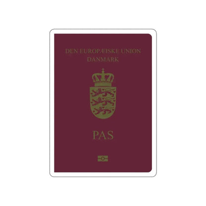 Danish Passport STICKER Vinyl Die-Cut Decal 5 Inch - The Sticker Space