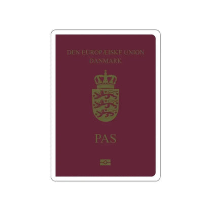 Danish Passport STICKER Vinyl Die-Cut Decal - The Sticker Space