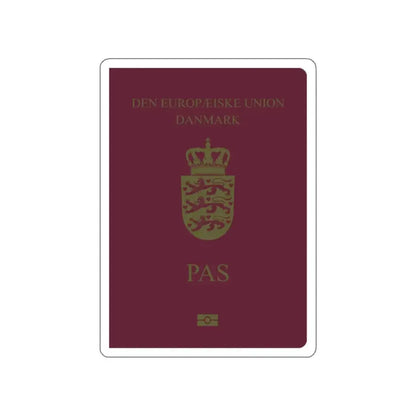 Danish Passport STICKER Vinyl Die-Cut Decal - The Sticker Space