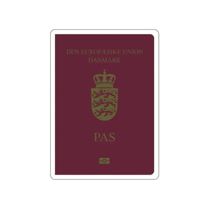 Danish Passport STICKER Vinyl Die-Cut Decal - The Sticker Space
