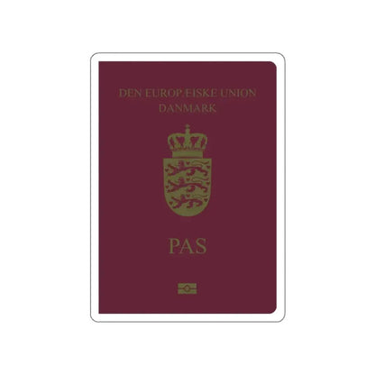 Danish Passport STICKER Vinyl Die-Cut Decal - The Sticker Space