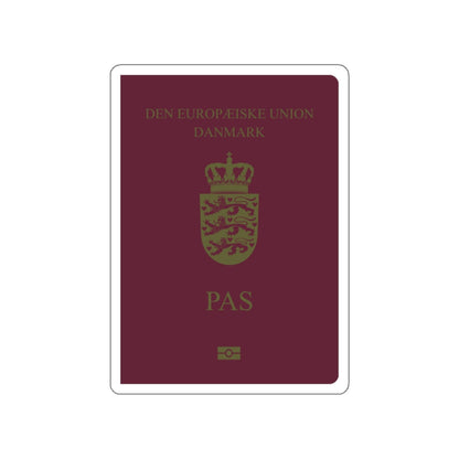 Danish Passport STICKER Vinyl Die-Cut Decal-White-The Sticker Space