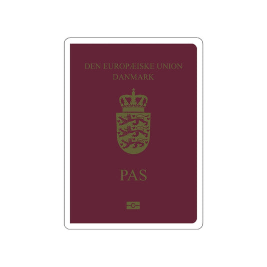 Danish Passport STICKER Vinyl Die-Cut Decal-White-The Sticker Space