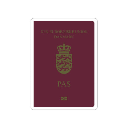 Danish Passport STICKER Vinyl Die-Cut Decal-White-The Sticker Space