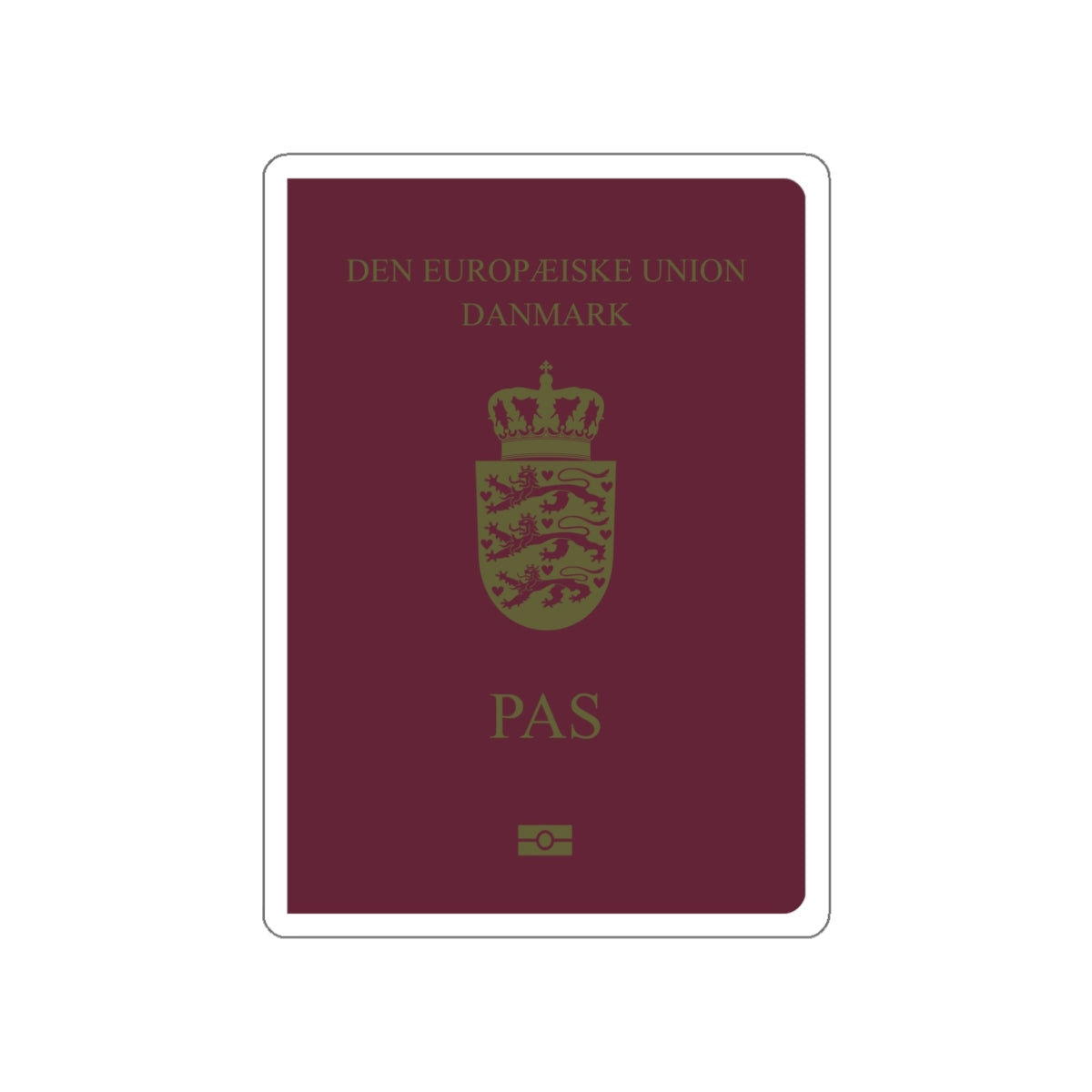 Danish Passport STICKER Vinyl Die-Cut Decal-White-The Sticker Space