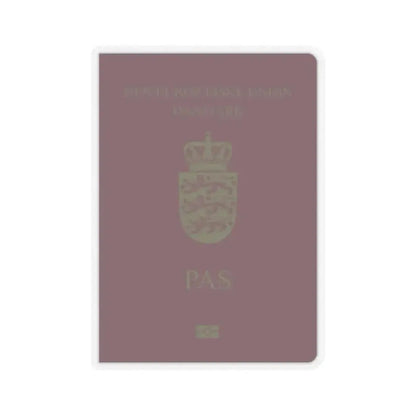 Danish Passport - STICKER Vinyl Kiss-Cut Decal 2 Inch Transparent - The Sticker Space