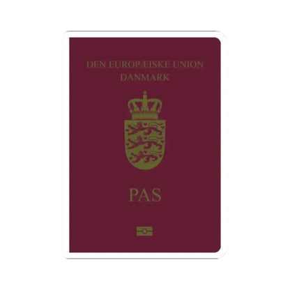 Danish Passport - STICKER Vinyl Kiss-Cut Decal 2 Inch White - The Sticker Space