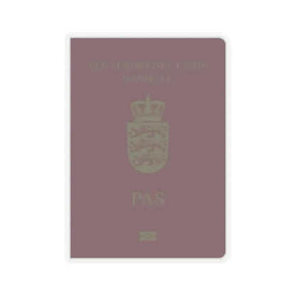 Danish Passport - STICKER Vinyl Kiss-Cut Decal 3 Inch Transparent - The Sticker Space