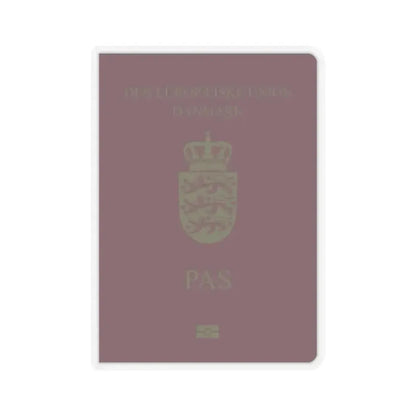 Danish Passport - STICKER Vinyl Kiss-Cut Decal 4 Inch Transparent - The Sticker Space