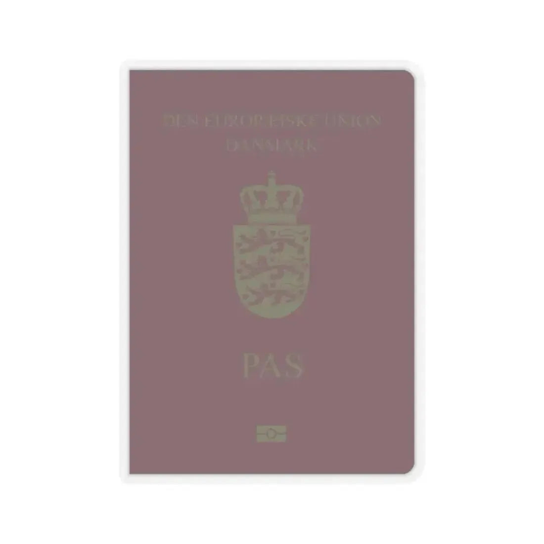 Danish Passport - STICKER Vinyl Kiss-Cut Decal 6 Inch Transparent - The Sticker Space