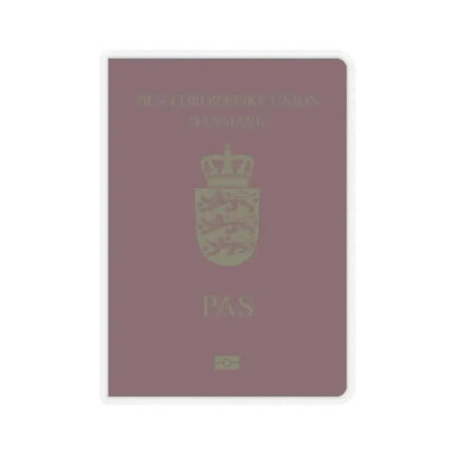 Danish Passport - STICKER Vinyl Kiss-Cut Decal 6 Inch Transparent - The Sticker Space