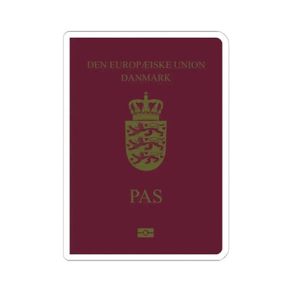 Danish Passport - STICKER Vinyl Kiss-Cut Decal 6 Inch White - The Sticker Space