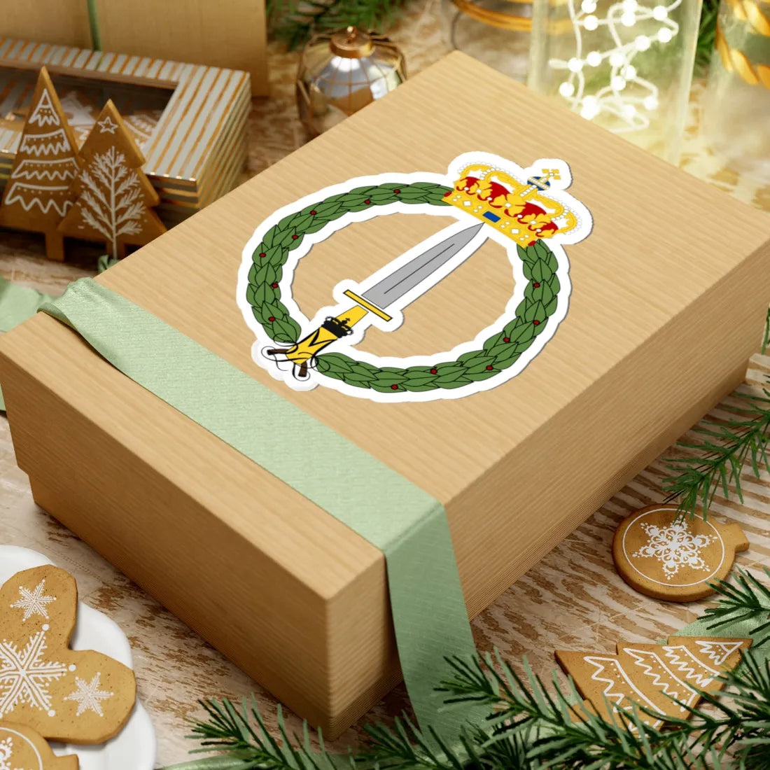 Danish SOKOM logo (Denmark) (Coat of Arms) STICKER Vinyl Kiss-Cut Decal - The Sticker Space