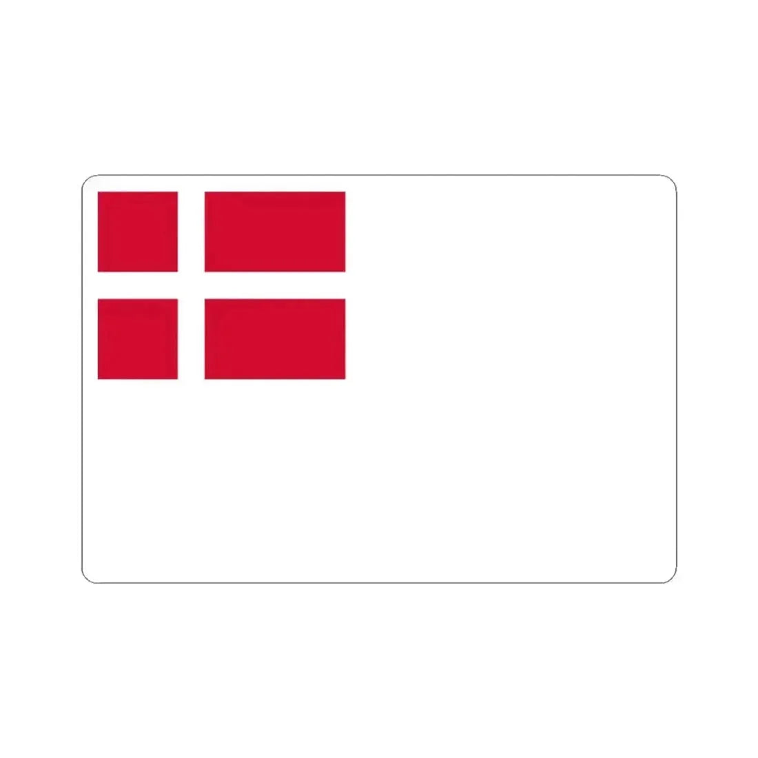 Danish White Ensign (Denmark) STICKER Vinyl Kiss-Cut Decal 3 Inch White - The Sticker Space