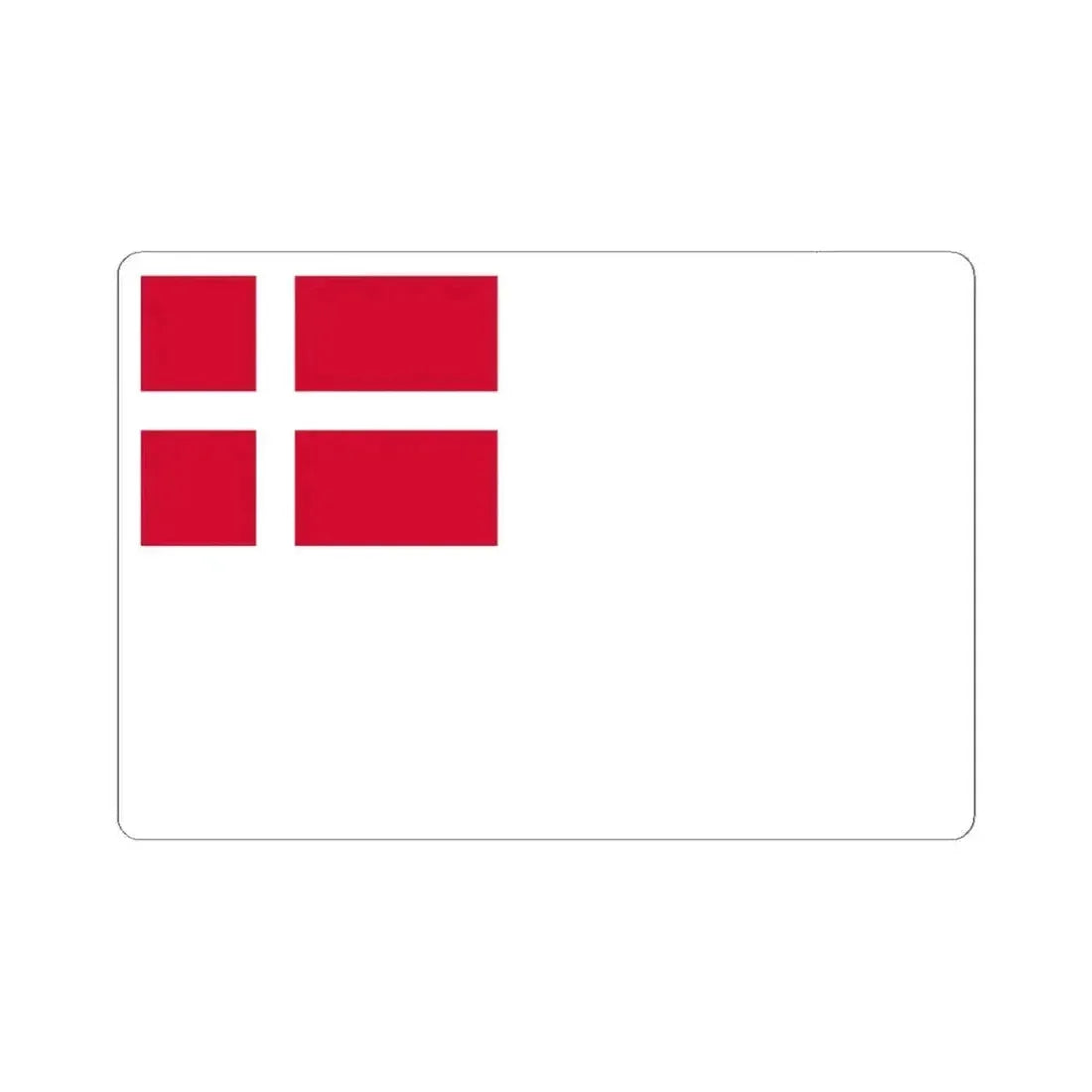 Danish White Ensign (Denmark) STICKER Vinyl Kiss-Cut Decal 6 Inch White - The Sticker Space
