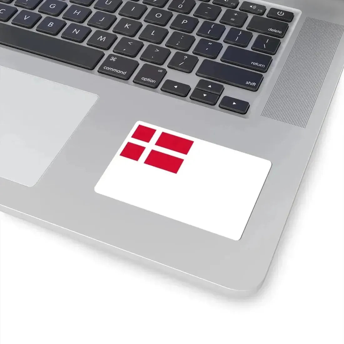 Danish White Ensign (Denmark) STICKER Vinyl Kiss-Cut Decal - The Sticker Space