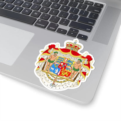 Danmarks rigsvåben 1947-1972 (Denmark) (Coat of Arms) STICKER Vinyl Kiss-Cut Decal - The Sticker Space