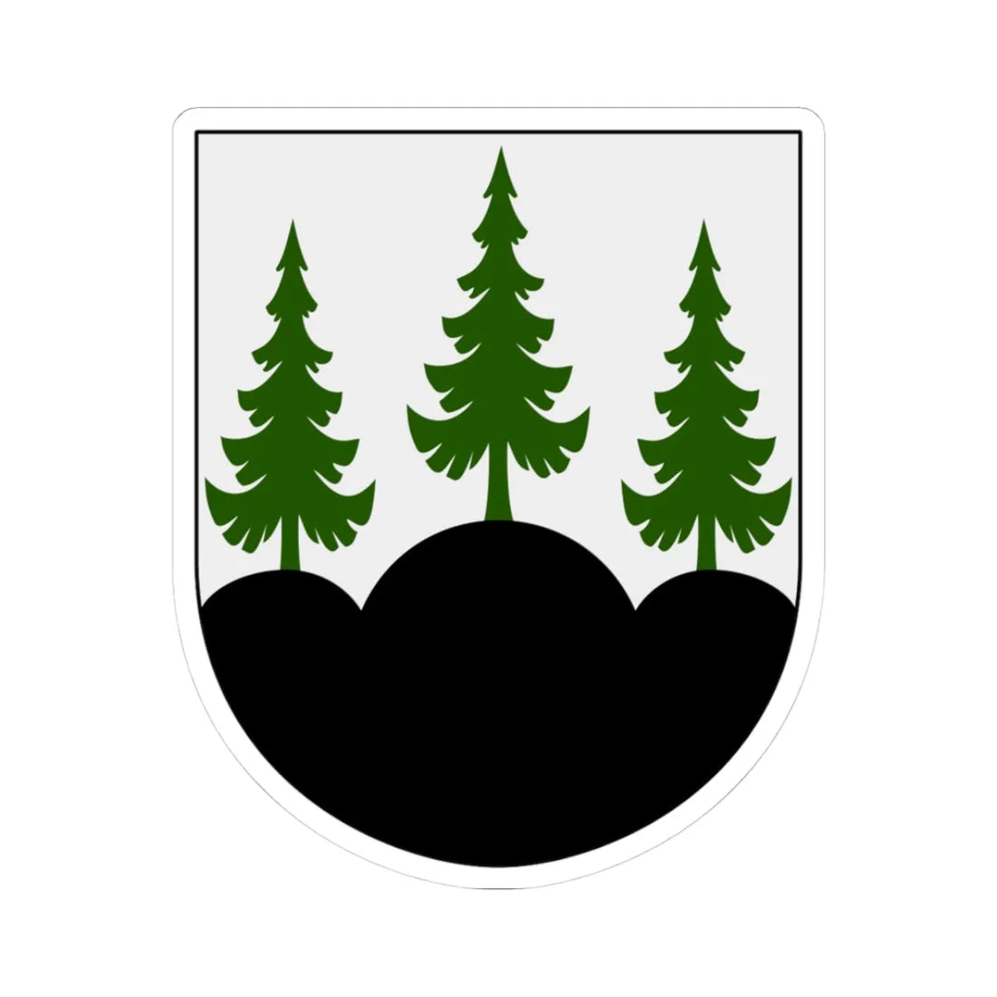 Dannemora vapen (Sweden) (Coat of Arms) STICKER Vinyl Kiss-Cut Decal 3 Inch White - The Sticker Space